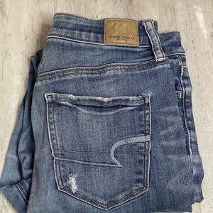 American Eagle Outfitters Women’s Straight Leg Jeans - Medium Blue